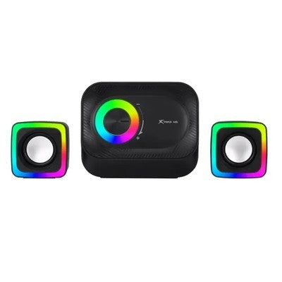 Parlantes Pc Xtrike Me Sk-502 Bk Subwoofer 5W + 3W*2, Led Rgb Jack 3,5Mm + Usb 5V, Ps5/4, Xbox One, Pc, Movil Garantia 1