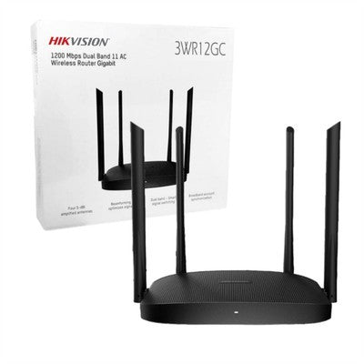 ROUTER HIKVISION DS-3WR12GC AC1200 / WIRELESS WIFI 5 / 4 ANTENAS DE ALTA GANANCIA DUAL BAND (CON PUERTO GIGABIT)