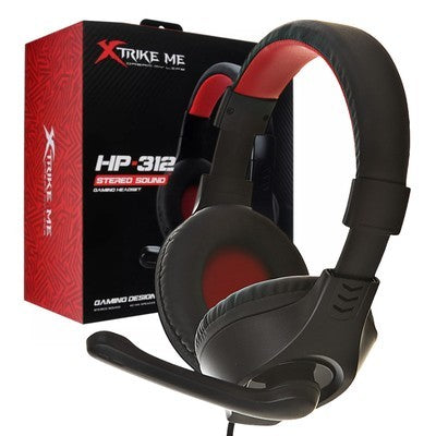 HEADPHONE XTRIKE ME HP-312 BK MICROFONO JACK 2*3,5MM PS4,PS5, XBOX ONE, PC GARANTIA 12 MESES