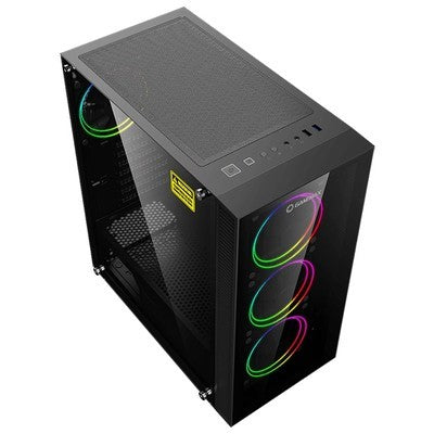 Case Gamemax Draco Xd Atx Usb 2.0/3.0 Fan Front 3*12Cm + Post. 1*12Cm, Vidrio Temp. Front Y Lat. Controlador Argb Garant