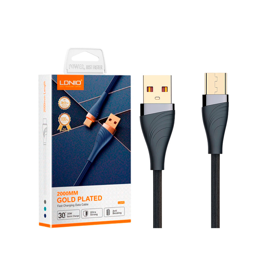 CABLE LDNIO LS691 1M 30W USB-V8 BLUE/GREY