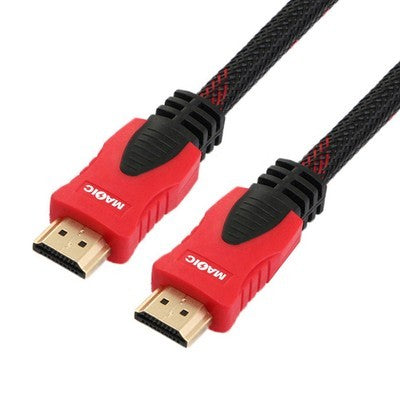 CABLE HDMI 3M 1080P SC-502-3 TRENZADO BK/RD GARANTIA 12 MESES