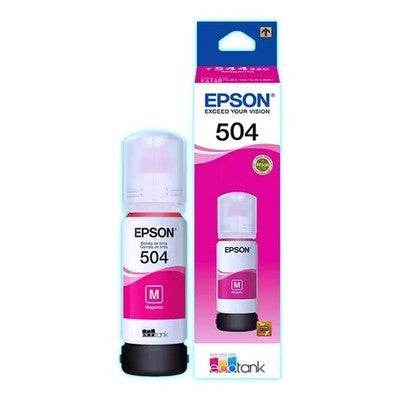 Tinta Epson 504 70Ml Magenta Impr L4260 L4150 L4160 L6161 L6171 L6191