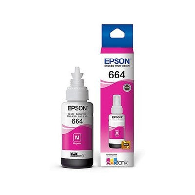 Tinta Epson T664320 Magenta L110 / L120 / L121 / L200 / L210 / L220 / L300 / L310 / L350 / L355 / L365 / L375 / L380 / L