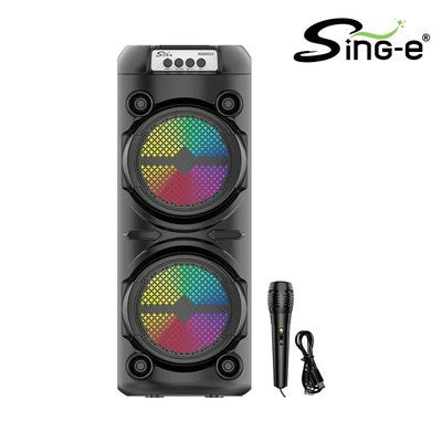Parlante Zqs6231 + Mic 6.5Pulg X2 Bocinas Rgb