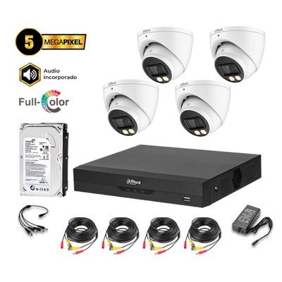 KIT TIOC 4 CAMARAS/AUDIO 5MP