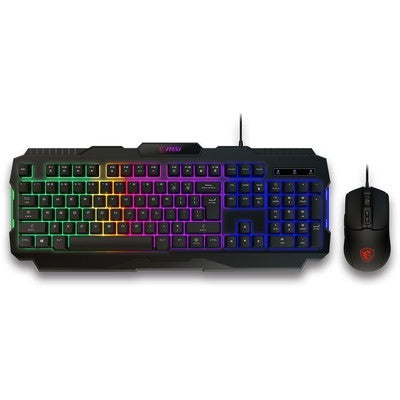 TECLADO + MOUSE MSI FORGE GK100 GAMER FORGE GK100 USB 2.0 FORGE GM100 6 MODE RGB 7BUTTONS  USB 2.0