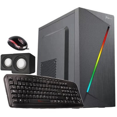 Case Ins Ca-054 M-Atx Panel Frontal Plastic + Tira Led Rgb Fuente 950W Garantia 12 Meses