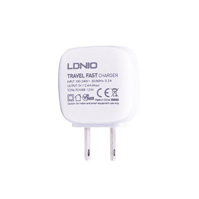 CARGADOR LDNIO A2218 12W 2P USB + CAB USB-IPH