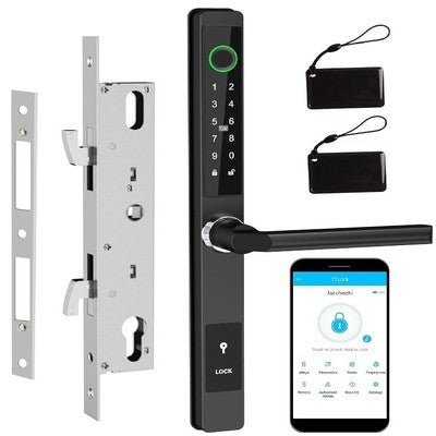 CERRADURA SMART PARA PUERTAS DE VIDRIO TEMPLADO K200 TUYA SMART