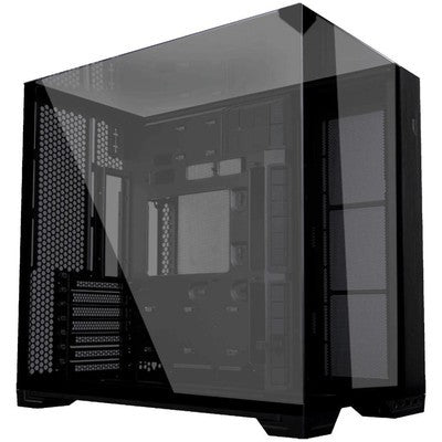 CASE GAMER LIAN LI O11VISION COMPACT BLACK / STEEL / TEMPERED GLASS ATX MID TOWER COMPUTER CASE, BACK CONNECT SUPPORT
