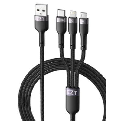 Cable Env 3 En 1 Tipo C 1.2M 3 In 1 Type C + Type C + Lightning Cable
