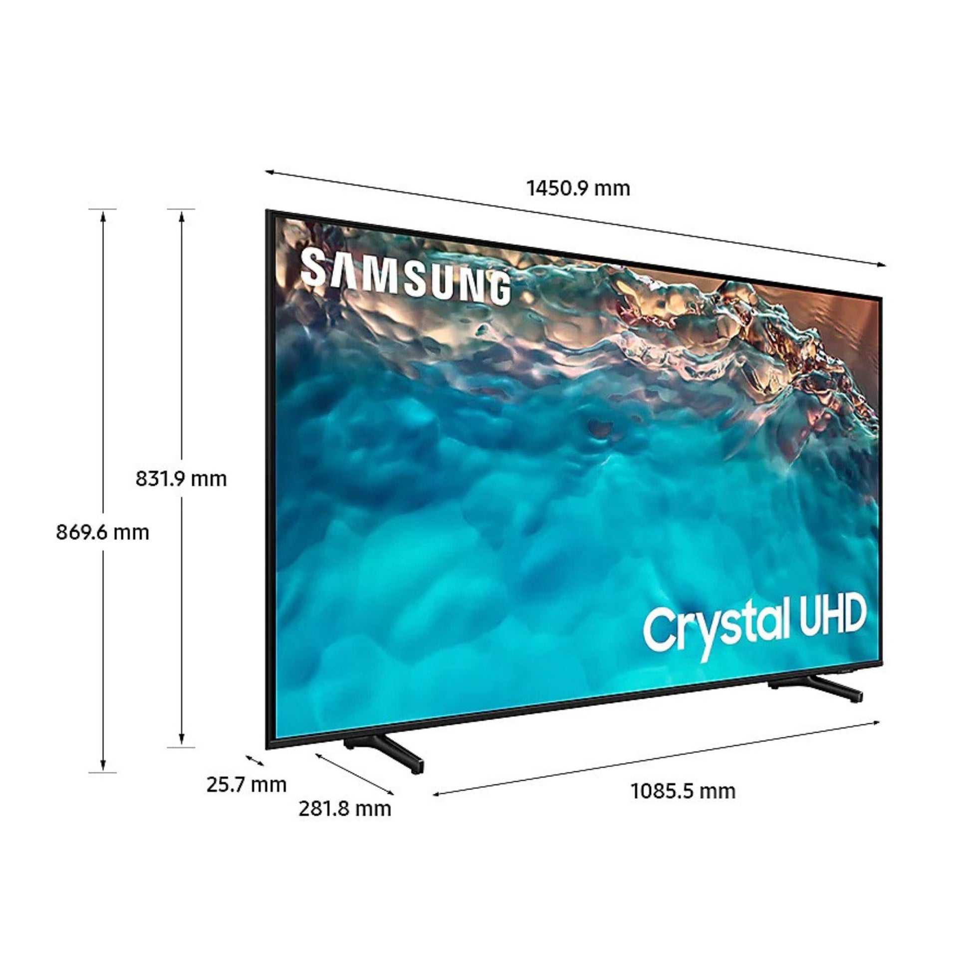 Samsung Smart TV Crystal 4K Bluetooth, Wi-Fi, 3 HDMI y 1 USB