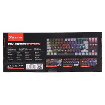 Teclado Xtrike Me Gk-989 Sp Bk 87 Tecl Double-Shot Injection, Rgb 12 Modos Usb 2.0 5V Garantia 12 Meses