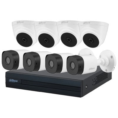 KIT 8 CÁMARAS CON AUDIO 2MP
