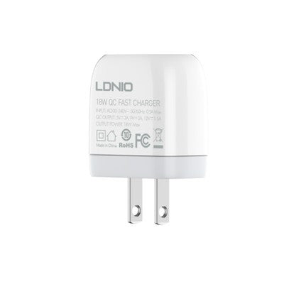 CARGADOR LDNIO A1209Q 18W 1P USB + CAB  USB-IP