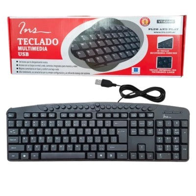 Teclado Ins Vt-Kb005 Español Multimedia Usb 2.0 Garantia 12 Meses