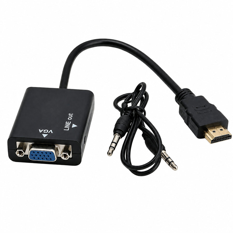 ADAPTADOR HDMI A VGA CON AUDIO