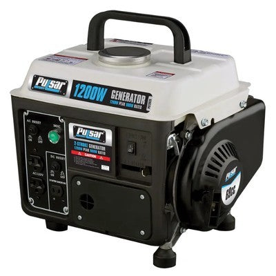 GENERADOR ELECTRICO A GASOLINA AMERICANO PULSAR 1200 WTS (1.2KW) PORTABLE GASOLINA / ACEITE 2-STROKE GENERATOR - G1200SG