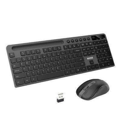 Kit 2 En 1 Marvo Kc411W Sp Bk Tecl. + Mouse Inalambrico Supp Movil/Tablet Dpi 1600 6 Bot. Pila 1*Aa Garantia 12 Meses