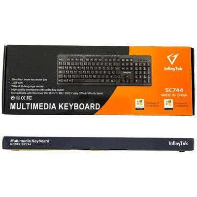 TECLADO INFINYTEK SC744 USB NEGRO
