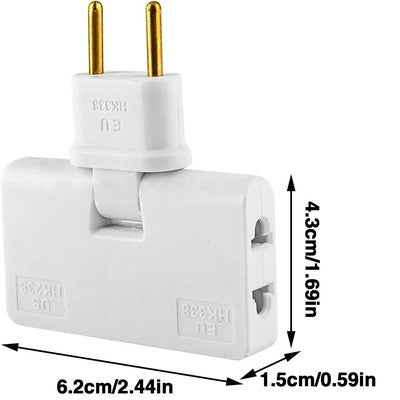 Adaptador Europeo Plug Plano Blanco