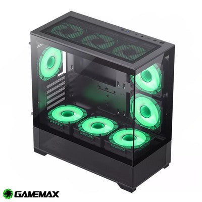 Case Gamemax Vista Mb Bk M-Atx Usb 3.0/2.0 Fan Opcionales (Post, Chasis Lat, Infe, Supe) Lat. Y Front Vidrio Temp. Supp.