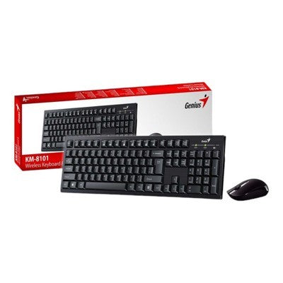 Kit Genius Tecl. Y Mouse Km-8101 Bk Inalambrico Ai Copilot / 1200 Dpi 3 Bot. Pilas Aa*1/Aaa*1 Garantia 12 Meses