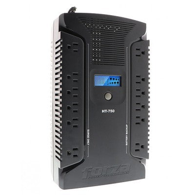 Ups 750Va/450W Forza Ht-750Lcd 120V 12*Tomas Nema 5-15R + 2*Coaxial + 2*Usb-A, 1*Usb-C, Lcd De Estado, Bateria 12V/7Ah G