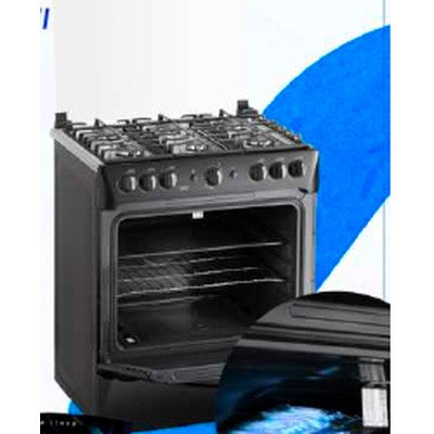 COCINA A GAS 30" 6 QUEMADORES + MAXGRILL