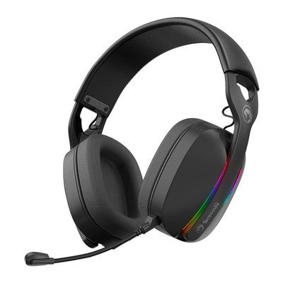 Headphone Marvo Hg9086W Pulz 70W Bk Tri-Mode 2.4G, Bt, Usb-C Microf. Desmontable Luz Rgb 800Mah Supp Ps5/4, Xbox One, Pc