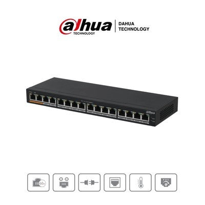 SWITCH POE 16 PUERTOS 10/100/1000