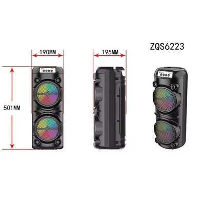 Parlante Zqs6223 6Pulg X2 20W + Mic
