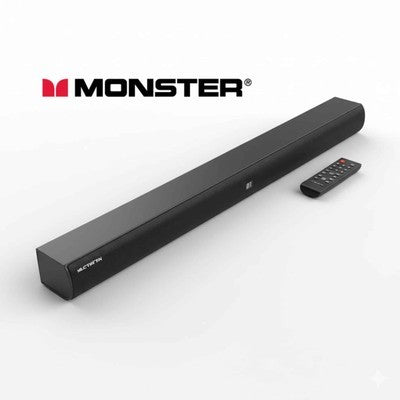 BARRA DE SONIDO MONSTER 6AC 80WATTS BL 5.4 USB NEGRO 76.5CM LARGO- 5MONT0L
