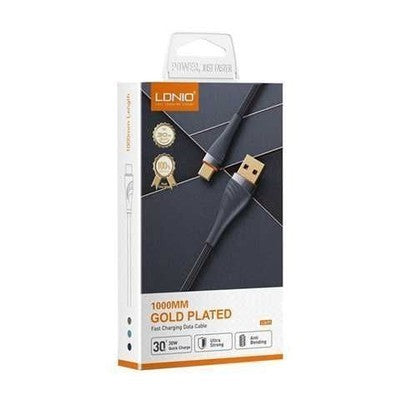 CABLE LDNIO LS691 1M 30W USB-IPH - CORDÓN BLUE/GREY