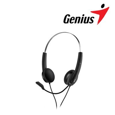 Headphone Genius Hs-220U Con Microfono Black Usb-A