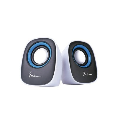 PARLANTES PC INS ES-204 3W 5V USB + JACK 3.5MM NEGRO/BLANCO GARANTIA 12 MESES