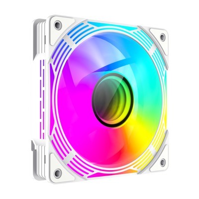 VENTILADOR PC GAMEMAX FN12A-C8I 120MM RGB RAINBOW INFINITO 24 LEDS (16 ANILLO, 8 CENTRAL) 5V 3PIN (M/F) 4PIN PWM (M/F) AURA SYNC GARANTIA 12 MESES