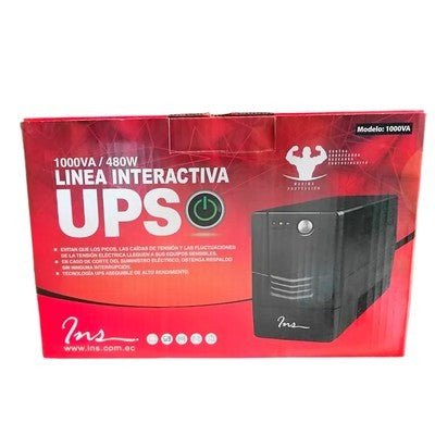 UPS 1000VA/480W INS 120VAC/60HZ 4 SALIDAS BAT. 12V/9AH GARANTIA 12 MESES