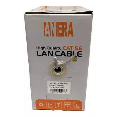 ROLLO DE CABLE - UTP ANERA AE-CAT5E 305M 050MM 80CCA 20CU 24AWG BEIGE