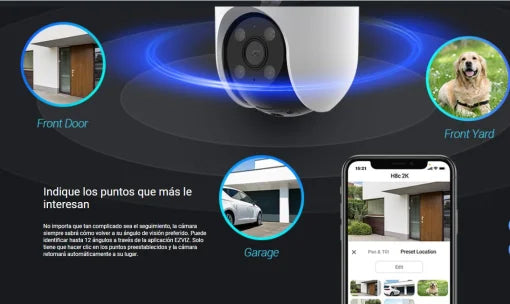 Cámara Smart EZVIZ H8C Pro 2K 360° (modelo CS-H8C-R200-1K3WKFL)