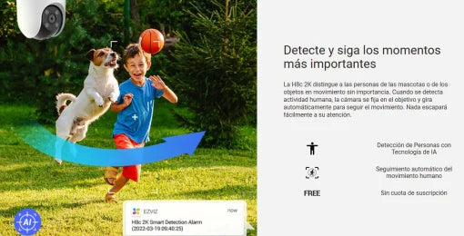 Cámara Smart EZVIZ H8C Pro 2K 360° (modelo CS-H8C-R200-1K3WKFL)