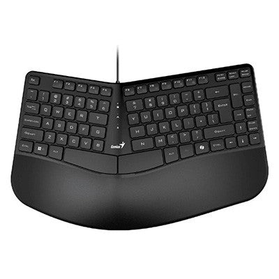 TECLADO GENIUS ERGONOMICO ERGO KB-700 NEGRO USB TECLA COPILOT MULTIMEDIA REPOSAMANOS WIN 10 11 MAC OS 10.