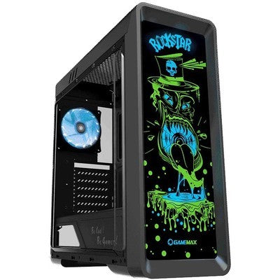 Case Gamemax Rockstar 1 Atx Usb 2.0/3.0 Fan Post. 1*12Cm Argb, Vidrio Temp Late. Y Front + Tira Argb, Controlador Hub Garantia 12 Meses
