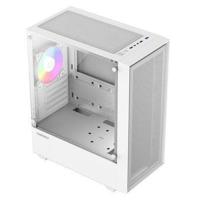 Case Gamemax Storm Wh M-Atx Usb 3.0/2.0 Fan Frgb Post. 1*12Cm, Lat. Vidrio Temp. Y Front Mesh Airflow Supp Tarj. Graficas Rtx-40Xx Garantia 12 Meses