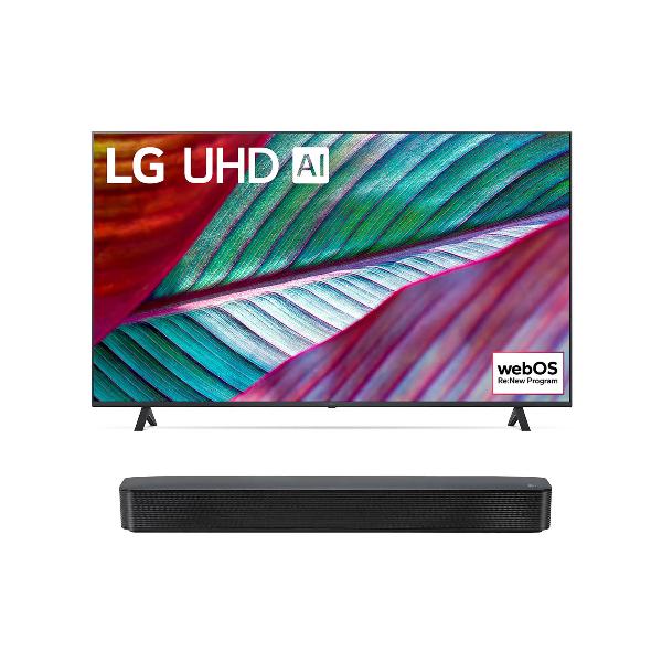LG Smart TV 75 Bluetooth, Wi-Fi, 3 HDMI, 1 USB y LAN + Barra