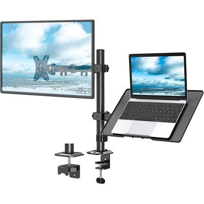 BASE DE MONITOR Y LAPTOP ZJ-027 18" - 32MONTAJE EN ESCRITORIO, ABRAZADERA TIPO-C NEGRO