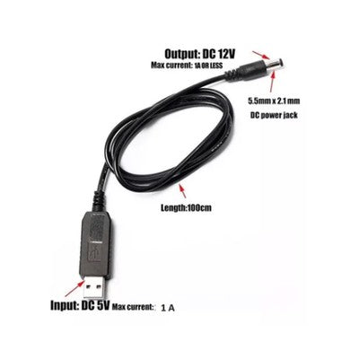 Cable Adaptador Tipo Usb A Dc 5-12V