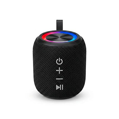 Parlante Hs-099C Bk Bt 5.0, Radio Fm 3.7V/1200Mah Recargable Luz Rgb Negro Garantia 12 Meses