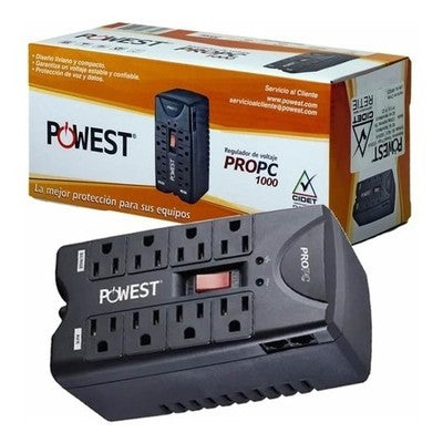 Regulador De Voltaje Powest Propc 2200Va 8Tomas